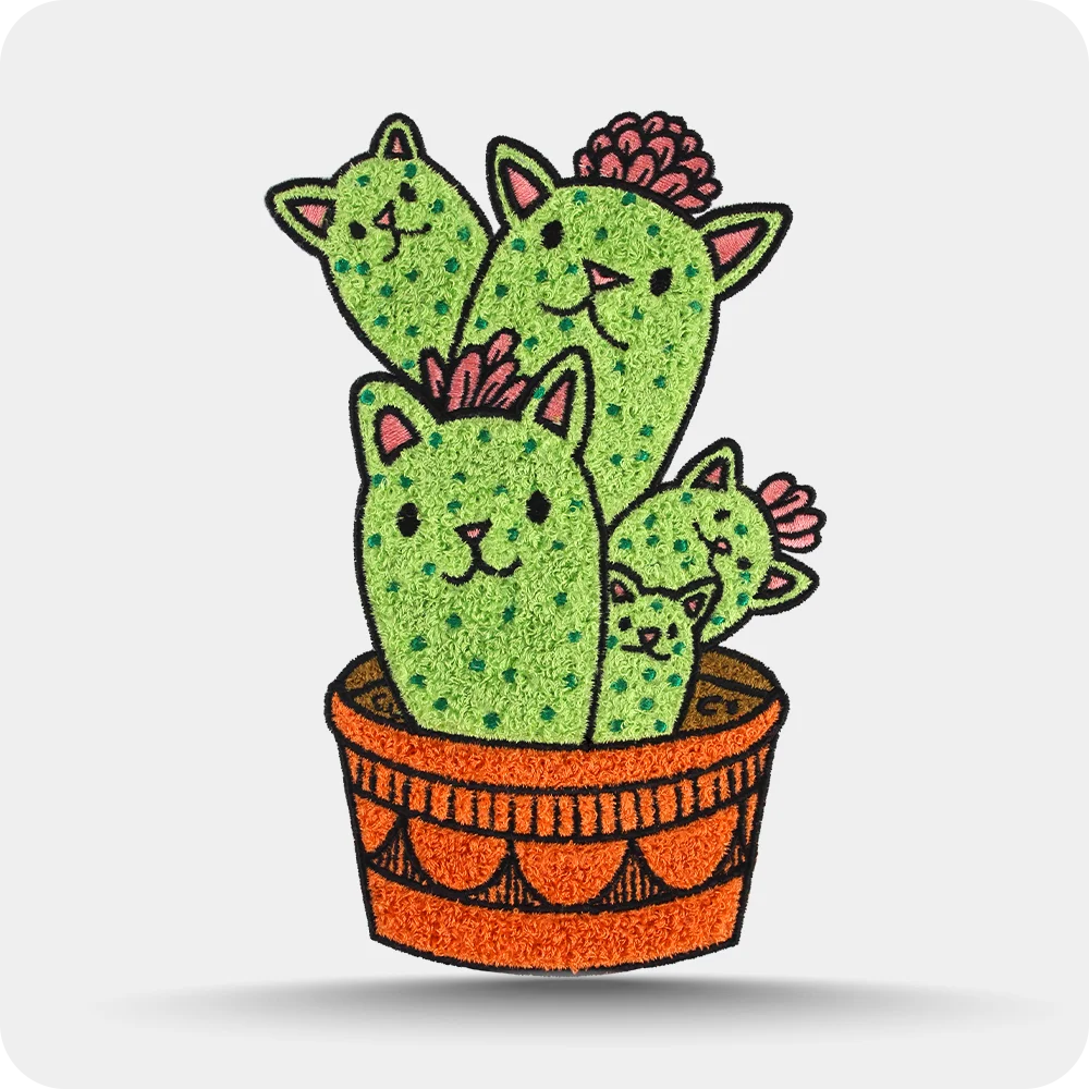 Cactus chenille patch