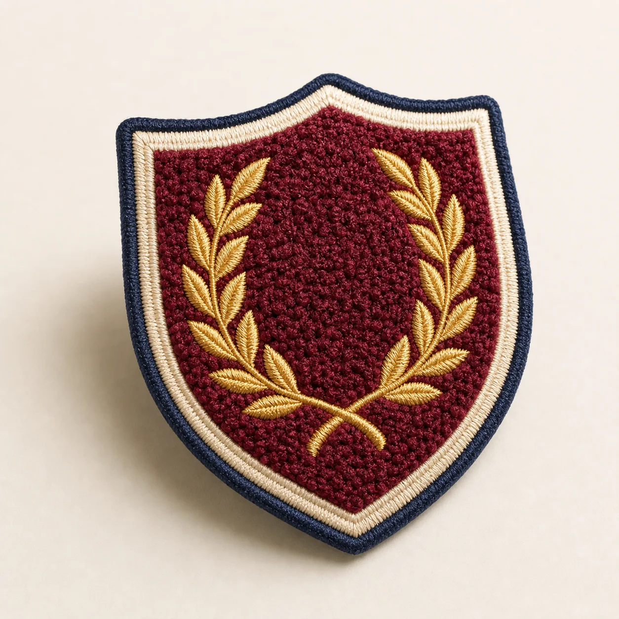 Chenille and embroidery combination logo patches
